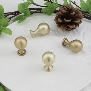 French Light Luxury High-Foot Ball Small Handle Modern Minimalist Single-Hole Wardrobe <b>Cabinet</b> Dresser Zinc Alloy Surface - Product Image 3