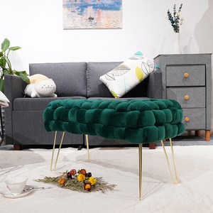 Factory Customized New Design End of Bed <strong>Bench</strong> Modern Furniture Velvet <strong>Indoor</strong> <strong>Bench</strong> - Product Image 5