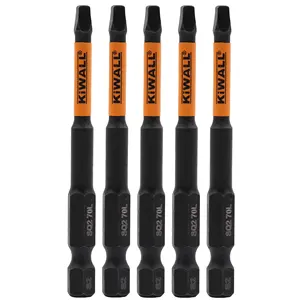 Impact driver bit #2 70mm square head, torque screwdriver Impact Driver Bit square 2-3/4 Inch Long Drill Tips for Cordless Drill