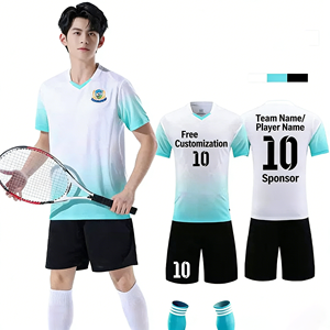 Uniforme de Fútbol Personalizado para Clubes y Equipos, Conjunto Completo de Camiseta de Fútbol China, Uniforme Unisex 100% Poliéster Antibacterial con Cuello Redondo - Product Image 4