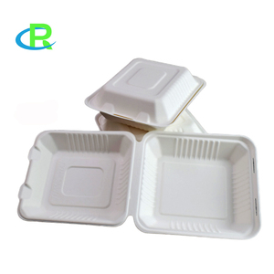 Takeaway bao bì Microwaveable phân hủy sinh học mía bã mía vỏ sò ăn trưa hộp thực phẩm - Product Image 6