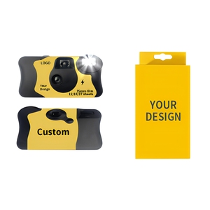 Custom Wrapped <strong>Disposable</strong> <strong>Camera</strong> <strong>Packs</strong> for Weddings 35mm with Flash Logo Printed Bulk - Product Image 1
