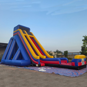 Tobogán Acuático Inflable Comercial Grande y Largo para Alquiler, Tobogán Inflable Húmedo y Seco con Piscina para Parque de Atracciones - Product Image 3