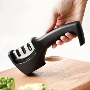 Black 3-Stage <b>Tungsten</b> & Ceramic Eco-Friendly Coarse Grit Kitchen Knife Sharpener - Product Image 3
