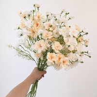 Nouvelles fleurs artificielles en soie, fleurs de camélia de rosée de lune violettes, fleurs de papillon, décoration de fond de salle de mariage, accessoires de photographie