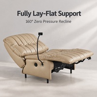 Fauteuil inclinable électrique avec support pour téléphone, en cuir PU, réglable, canapé simple, fauteuil de détente pour la maison, pour le salon