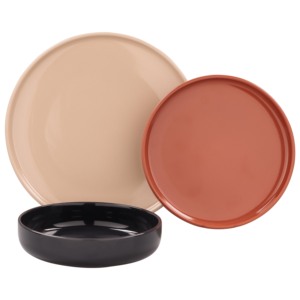 Skandik Groove Plates <b>Set</b> Of 18 Dinnerware <b>Serving</b> Dishware - Product Image 1