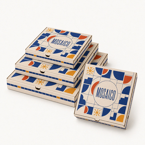 Boîtes à pizza en <span class=keywords><strong>carton</strong></span> ondulé mat écologiques <span class=keywords><strong>de</strong></span> 8 à 16 pouces, impression personnalisée, plateau à miettes carré blanc avec logo, vente en gros - Product Image 6