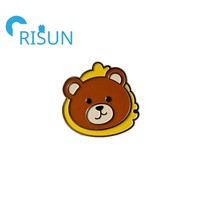 Broches et badges personnalisés en émail, motif ours en peluche mignon, en métal, pour souvenirs