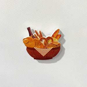 Cute Cartoon Kitchen Magnetic Refrigerator <b>Stickers</b> Customized Factory Plastic Resin Toy Baguette Bread Refrigerator - Product Image 6