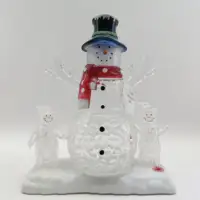 Новинка 2022, внутренний Акриловый СВЕТОДИОДНЫЙ цветной светильник Санта-Клауса, снеговика среднего размера с музыкой для Рождественского украшения