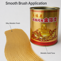 Peinture liquide en résine à effet feuille d'or métallique pour la restauration de meubles, les loisirs créatifs, le métal, la toile et la décoration intérieure - Application au pinceau/au pulvérisateur