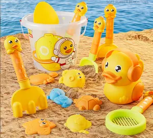 2023เข้ามาใหม่เด็กของเล่นชายหาดกลางแจ้งพลาสติกน่ารักสัตว์รูปร่างทรายถังชุดของเล่นสำหรับเด็ก
