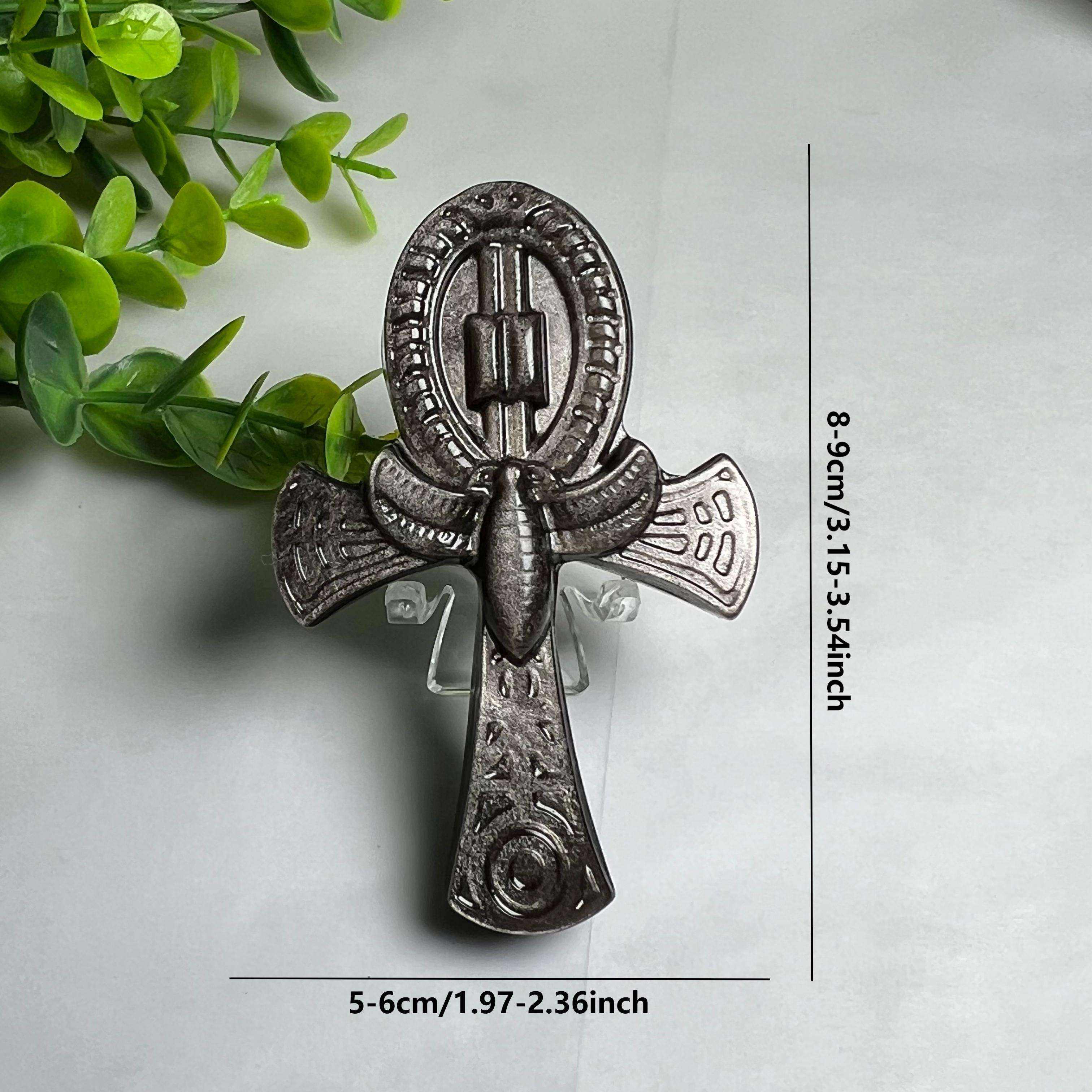 1.เงิน ankh Obsidian