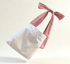 Sacs fourre-tout en toile de coton avec nœud papillon, nouveau style, sacs de shopping en vrac avec logo personnalisé - Product Image 2