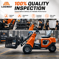 Chargeuse compacte LOGWAY certifiée EPA avec accessoires complets, utilisation polyvalente, adaptée à l'agriculture et au paysagisme