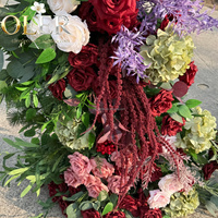 Arche murale OLER pour fleurs de mariage, roses rouges et roses, support floral pour scène d'événement, toile de fond décorative de mariage