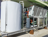 Usine de glace en flocon de 20 tonnes avec compresseur à vis et système de refroidissement par eau