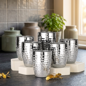Vaso de Acero Inoxidable de Doble Pared, Diseño Minimalista, para Bebidas, Apto para Lavavajillas, para Adultos - Product Image 1