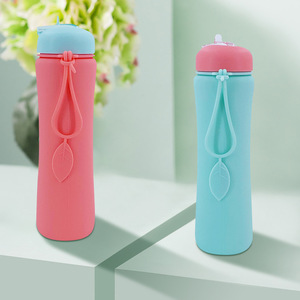 Gourde portable en silicone PP de type paille, exclusive transfrontalière, pour le sport, la randonnée en montagne, les voyages, gobelet à eau pliable moderne - Product Image 4