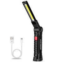 Lámpara de Trabajo LED Recargable USB Plegable con Rotación de 360 Grados, 5 Modos, con Base Magnética, Venta al Por Mayor
