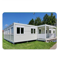 Maison conteneur modulaire préfabriquée pliable rapide de 20 pieds, blanche, respirante, de luxe moderne, pour stockage scolaire mobile sur mesure