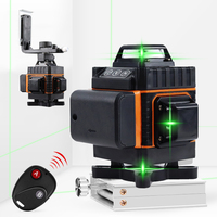 Machine de nivellement laser automatique, niveau laser 4D 16 lignes, lumière verte, 360