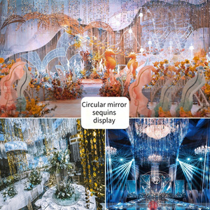 Double-Sided Plastic Mirror <strong>Sequin</strong> String Beaded Circular Wedding Decorative Door <strong>Curtain</strong> - Product Image 6