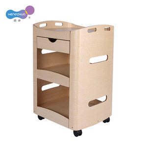 Carrito <span class=keywords><strong>de</strong></span> Almacenamiento Grande <span class=keywords><strong>de</strong></span> Lujo, Carrito <span class=keywords><strong>de</strong></span> Salón <span class=keywords><strong>de</strong></span> Madera con Cajón para Organizador <span class=keywords><strong>de</strong></span> Herramientas <span class=keywords><strong>de</strong></span> Belleza con Ruedas Universales, Disponible en 4 Colores - Product Image 2