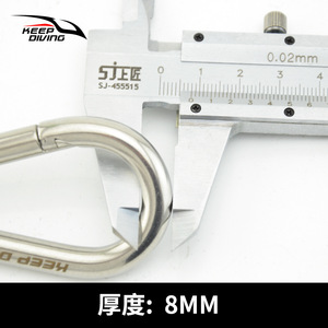 Keep Diving ตะขอเกี่ยวสปริงสแตนเลส 80 มม. อุปกรณ์ดำน้ำ อุปกรณ์เสริม BCD กันน้ำ - Product Image 4