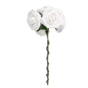 Bianco Fiori Artificiali Reale di Alla Ricerca di Rose Crema per il FAI DA TE Bouquet Da Sposa Centrotavola Da Sposa Doccia Festa A Casa - Product Image 2