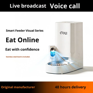 Distributeur automatique de nourriture pour animaux de compagnie intelligent et innovant, grande capacité, avec surveillance vidéo, parfait pour la sécurité des animaux. - Product Image 4