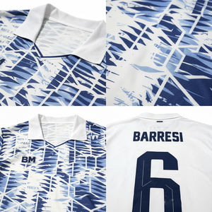 Grosir Set Jersey sepak bola Polo Retro cetak sublimasi Material poliester untuk Kaus tim sepak bola asli - Product Image 2