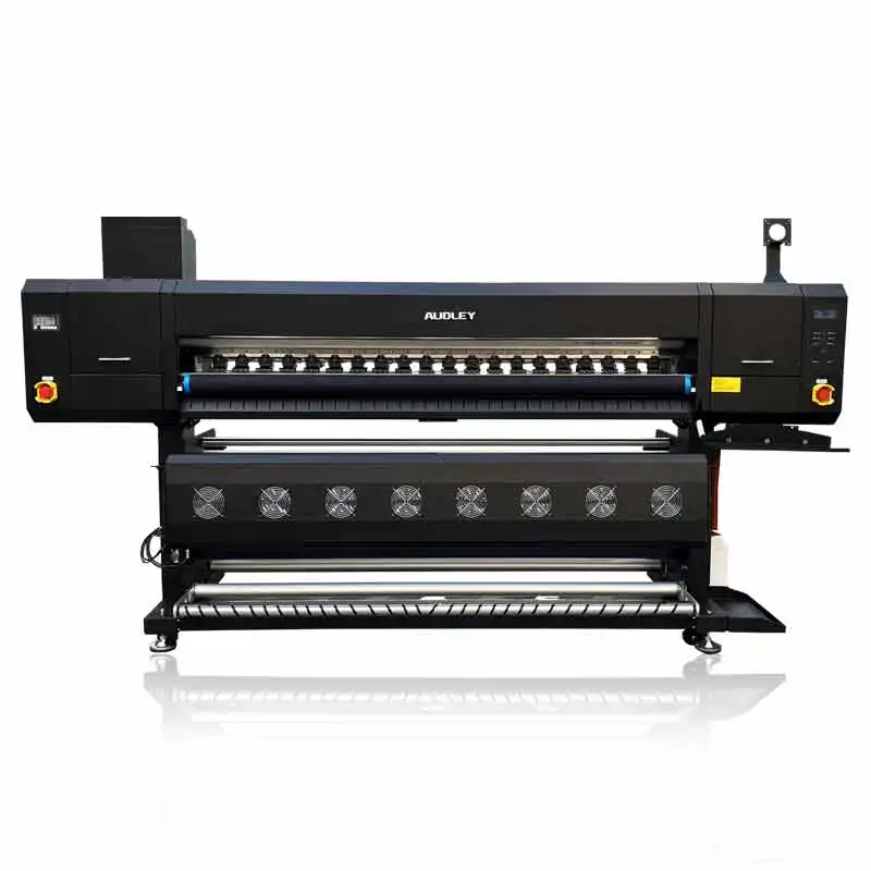 Audley High Quality 2 oder 4 oder 6 Stück i3200 Köpfe Großformat 1,8 m/3,2 m Inkjet-Farb sublimation drucker mit Plotter maschine