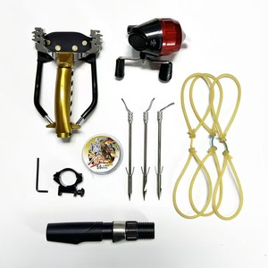 Ensemble de lance-pierres pliable léger en alliage écologique avec pointes de flèches en acier émettant des faisceaux laser pour la pêche - Product Image 1
