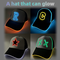 2025 Logo personnalisable LED casquette de Baseball lumineuse multicolore néon Flash Diode réglable sportif chapeau formel pour les fêtes Dobby