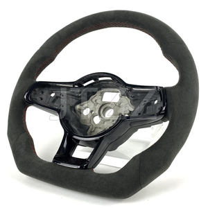 Para Volkswagen <span class=keywords><strong>Golf</strong></span> MK7 <span class=keywords><strong>GTI</strong></span> Tiguan 2015 2016 2018 2019 mejorado Alcantara gamuza volante de fibra de carbono <span class=keywords><strong>interior</strong></span> automotriz - Product Image 3