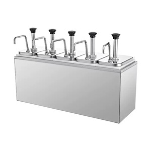 Distributeur de sauce en acier inoxydable 2L à 5 têtes, pompe à condiments commerciale 5 voies pour la restauration rapide - Product Image 3