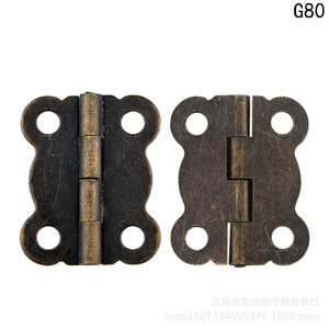 Bisagra de mariposa antigua de hierro G80 de 20x16mm para muebles, montaje en superficie para caja de madera - Product Image 3