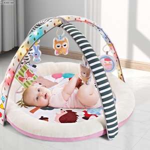 <span class=keywords><strong>Mejor</strong></span> precio infantil <span class=keywords><strong>dormir</strong></span> gimnasio juego Mat actividad juguetes colgante sonajero manta segura suave felpa redonda bebé Playmat 2025 - Product Image 4