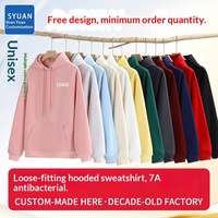 Sweater Berkerudung Poliester Pakaian Kerja Kustom Cetak Logo Huruf Musim Gugur Berlapis Fleece Saku Reuni Kelas DIY Solid 2XL
