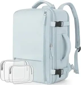 Mochila de viaje extensible, bolso ligero y transpirable para mujer, la mejor mochila de viaje impermeable de nailon para mascotas para mujer