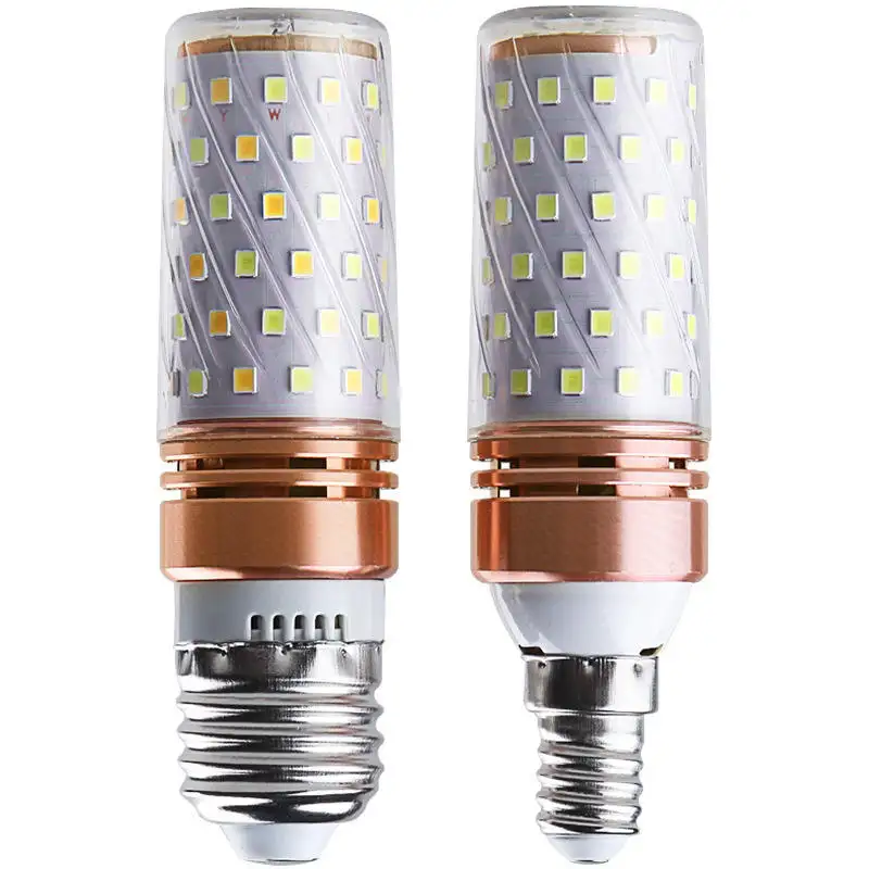 مصباح الذرة Led قوي دافئ أبيض ضوء الذرة ثلاثة ألوان ضوء الذرة E14/e27 5w/7w/12w/16w ضوء شمعة ليد