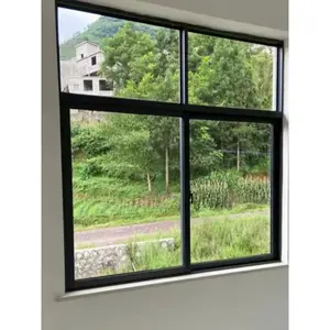 High quality silent track sliding glass window support customize broken bridge aluminum sliding window