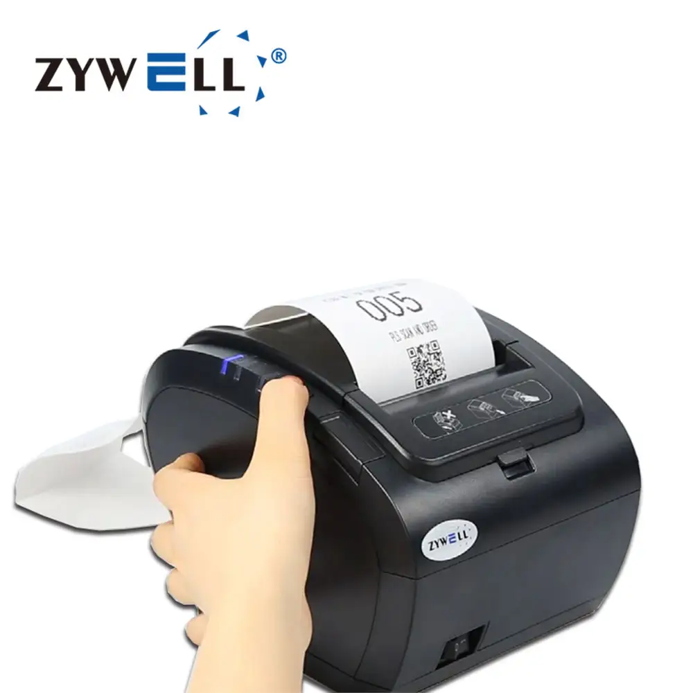 공장 ZYWELL USB WIFI 열 영수증 프린터 80mm 인상기 trmicas 소형 지폐 프린터