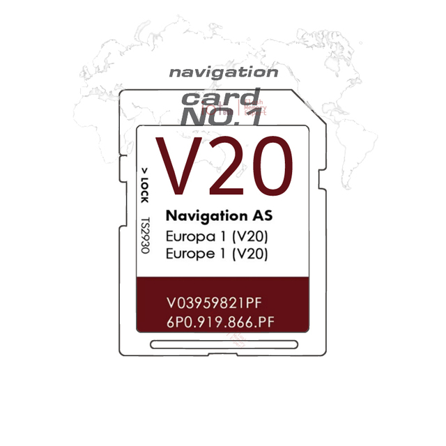 Navigation SD Card No.1 2025 OEM Navi SD Card MIB2 AS V20 32GB for VW Volkswagen Skoda SEAT Car Gps Map Update