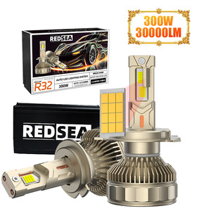 REDSEA 2025 nuevo R32 300W 30000LM Canbus coche LED faro bombilla para coche HB3 9005 HB4 9006 9012 H1 H3 H4 H7 <span class=keywords><strong>H11</strong></span> H13 luz Led - Product Image 1