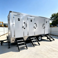 Remorque Toilettes Mobiles de Luxe Personnalisée Haut de Gamme – Cabine Sanitaire Portable Spacieuse à Panneaux Sandwich pour Lavage des Mains en Extérieur
