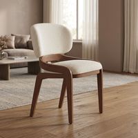 Chaise de salle à manger en bois gris nordique moderne avec revêtement en cuir, design écologique et durable pour la salle à manger à domicile
