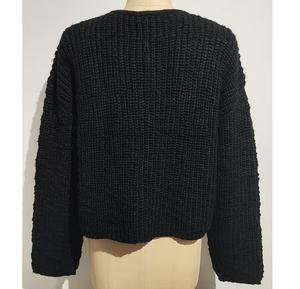 Fabricante 97.5% lana 2.5% acrílico cárdigan de punto logotipo personalizado cuello redondo manga larga Mujer cárdigan-muestra no para la venta - Product Image 2